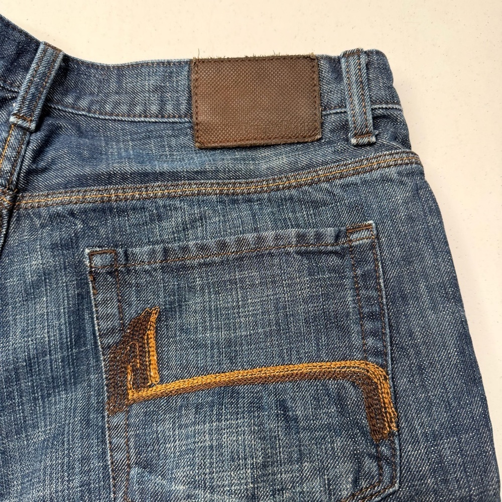 Perry Ellis Premium Denim Button Fly Jeans Mens 33x30 Blue Indigo Straight - Picture 9 of 14